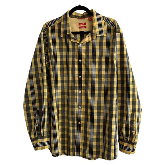 IZOD Slim Fit XL Plaid Button Up - Picture 1 of 9